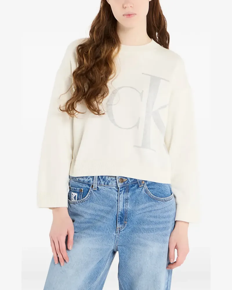 Calvin Klein long-sleeve cotton sweater - Nude Nude
