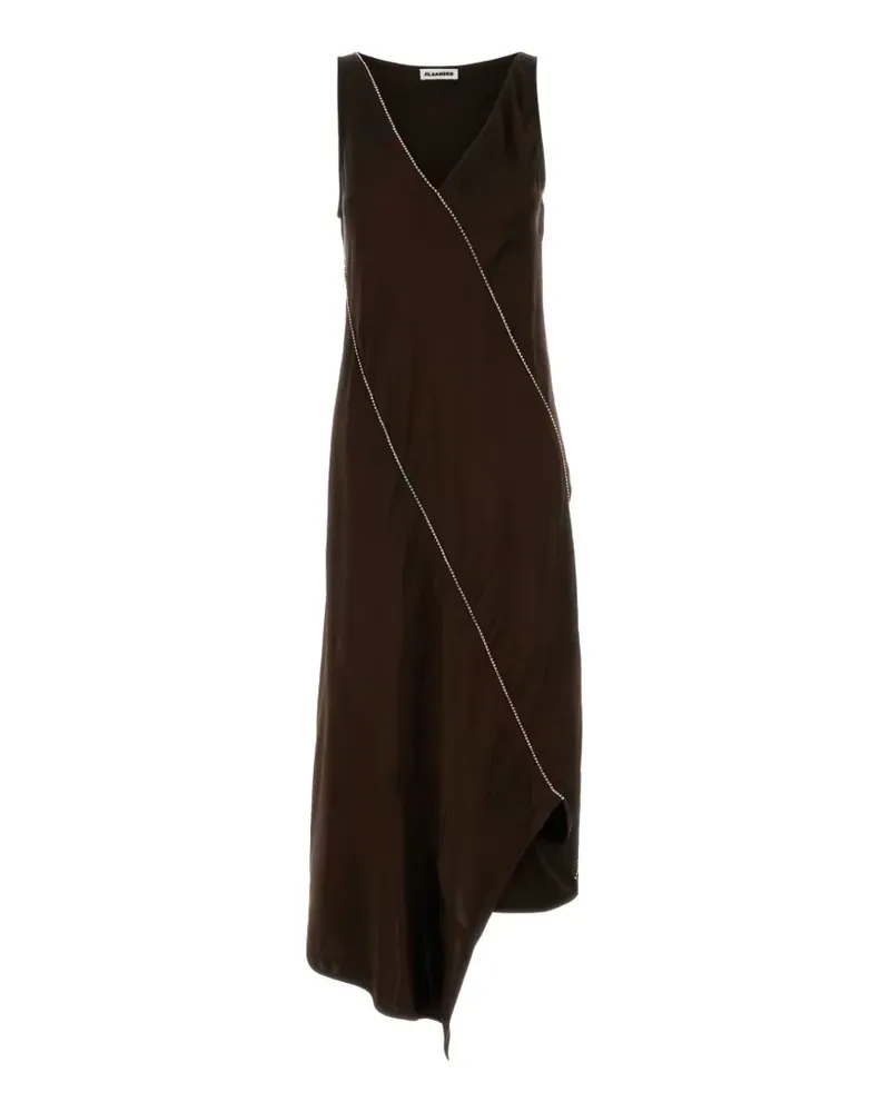 Jil Sander brown asymmetric hem dress - Braun Braun