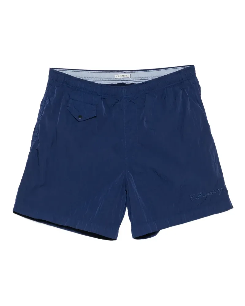 C.P. Company logo-embroidered swim shorts - Blau Blau