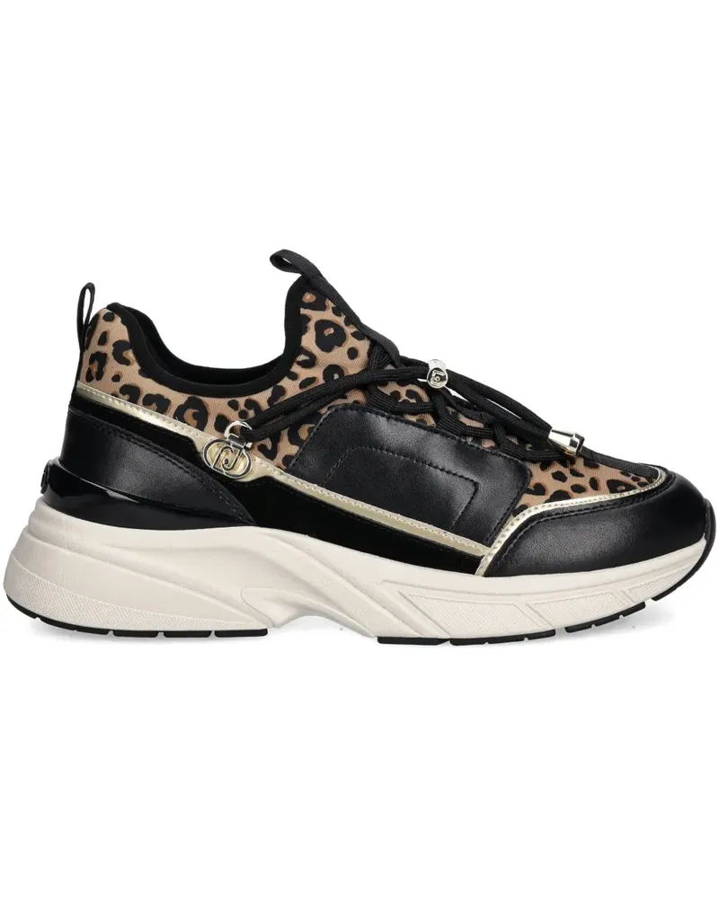 Liu Jo Sneakers mit Leoparden-Print - Schwarz Schwarz