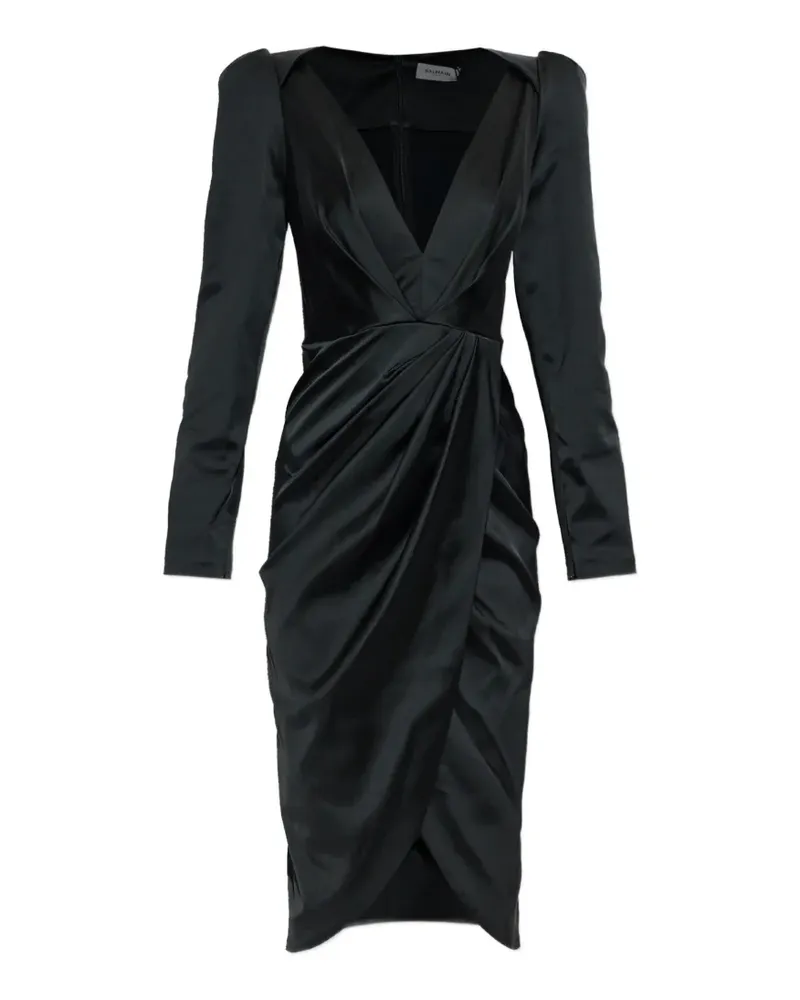 Balmain Drapiertes Minikleid - Schwarz Schwarz