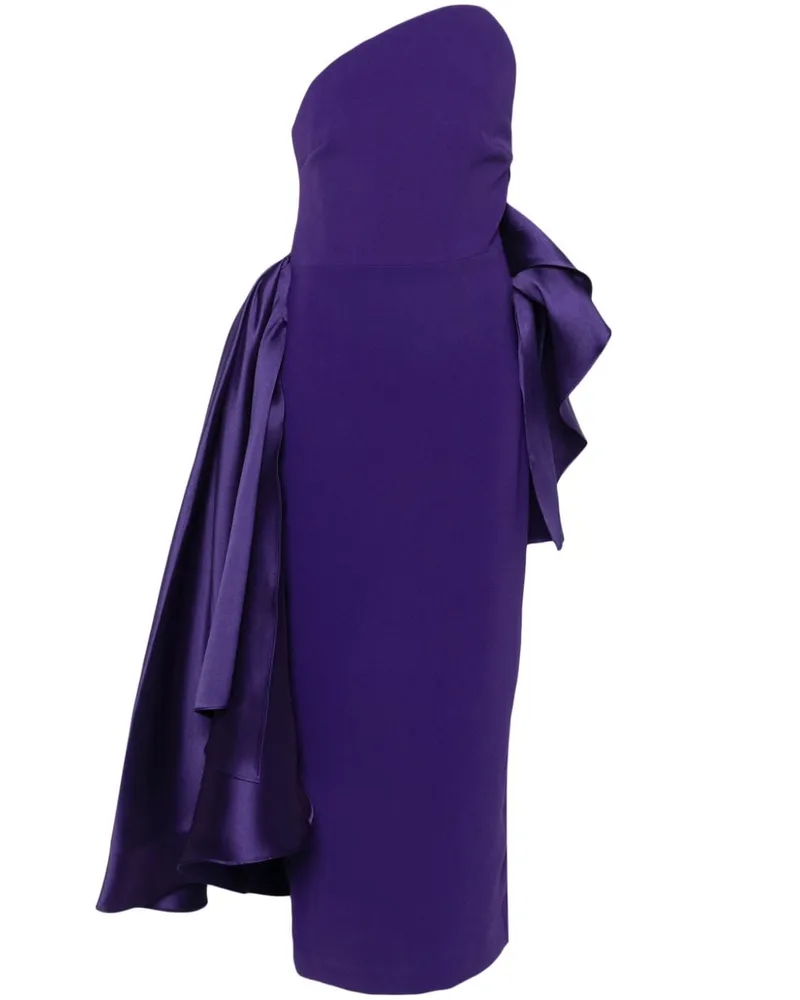 Solace London Drapiertes Nala Midikleid - Violett Violett