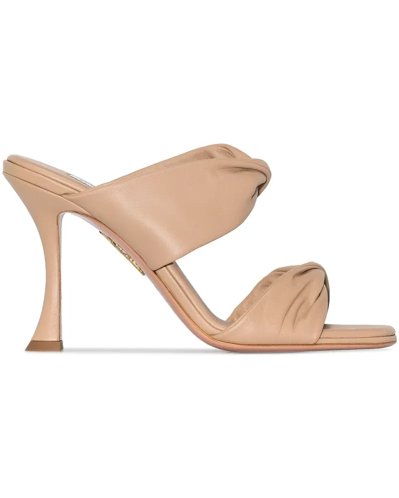 Aquazzura Sandalen aus Leder 95mm - Nude Nude