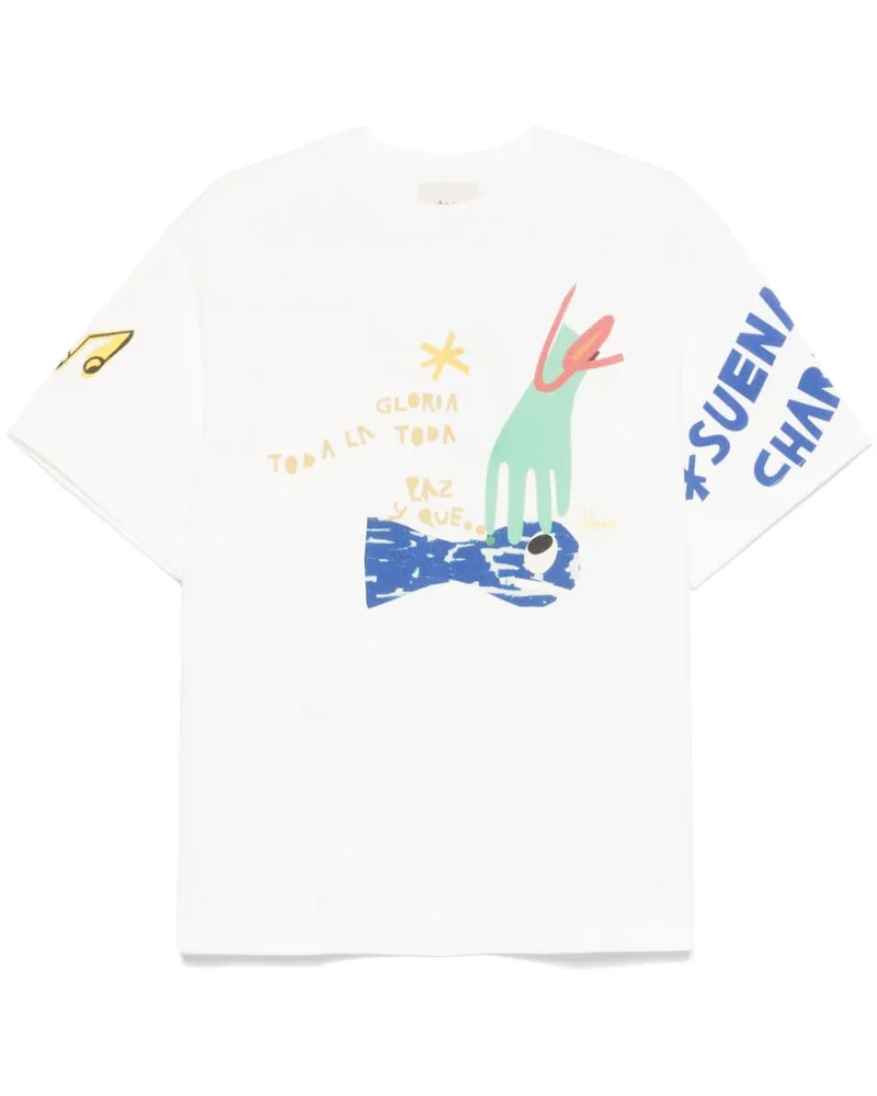 ALEMAIS Nadia Fish T-Shirt - Weiß Weiß