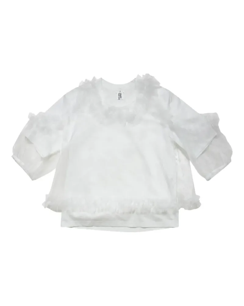 Noir Kei Ninomiya Bluse mit Rüschen - Weiß Weiß