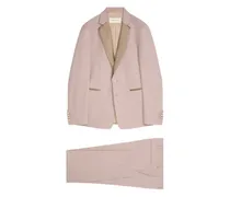 Anzug mit Satinrevers - Rosa