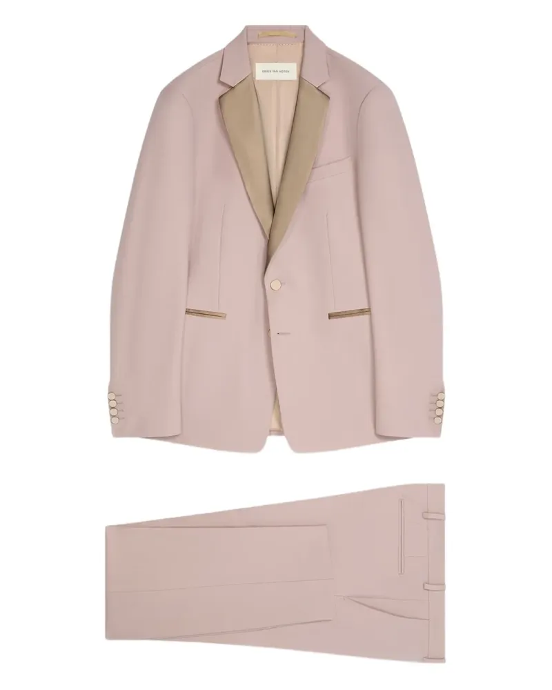 Dries van Noten Anzug mit Satinrevers - Rosa Rosa