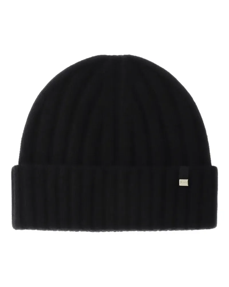 Herno ribbed-knit wool beanie hat - Schwarz Schwarz