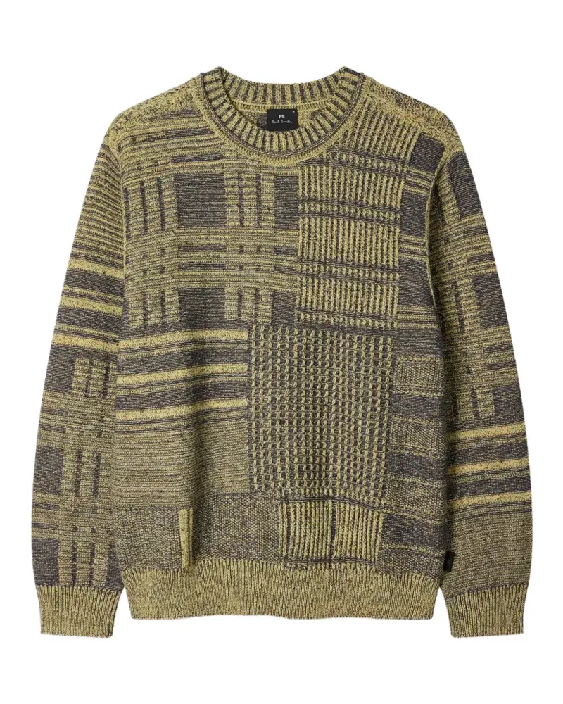 Paul Smith Strukturierter Pullover im Patchwork-Look - Grün Grün