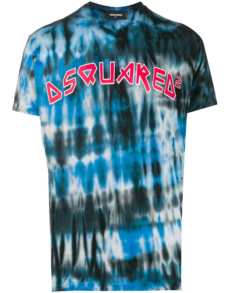 Dsquared2 T-Shirt mit Batikmuster - Blau Blau