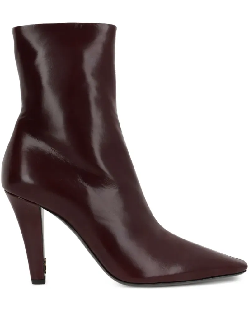 Saint Laurent Jill Stiefeletten 95mm - Rot Rot