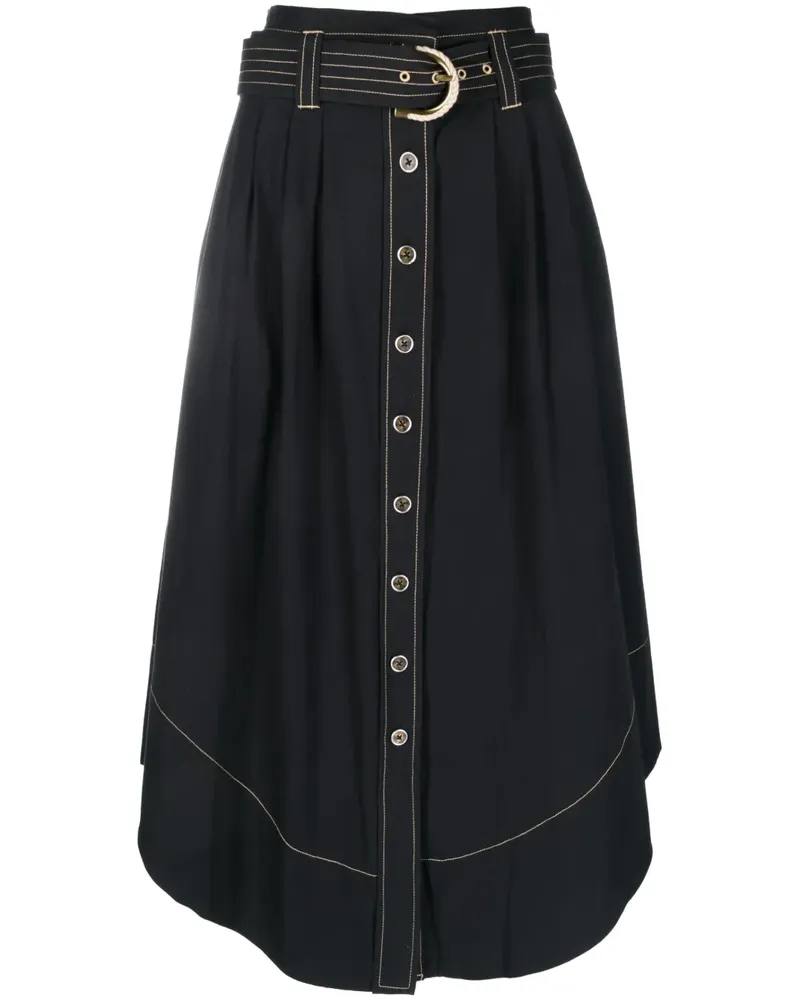 Twin-Set Rock mit hohem Bund - Schwarz Schwarz