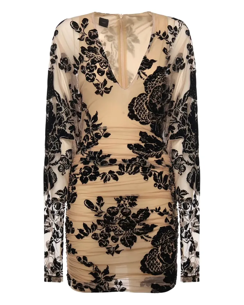 Pinko floral-pattern mini dress - Nude Nude