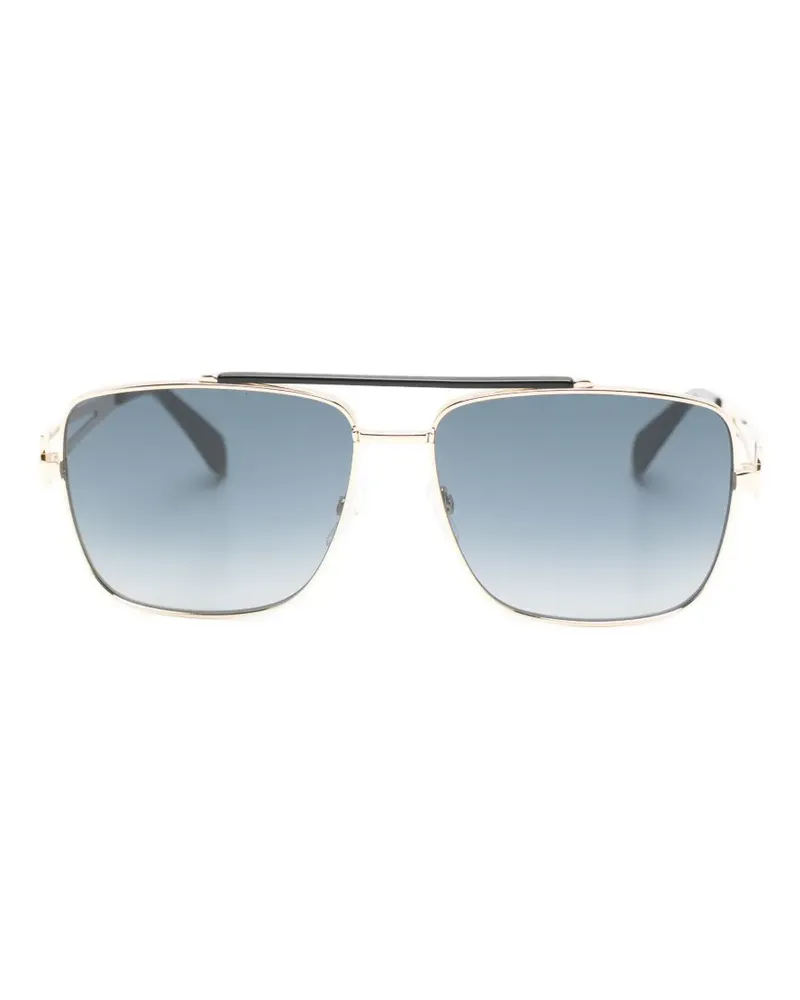 Moschino rectangle-frame sunglasses - Gold Gold