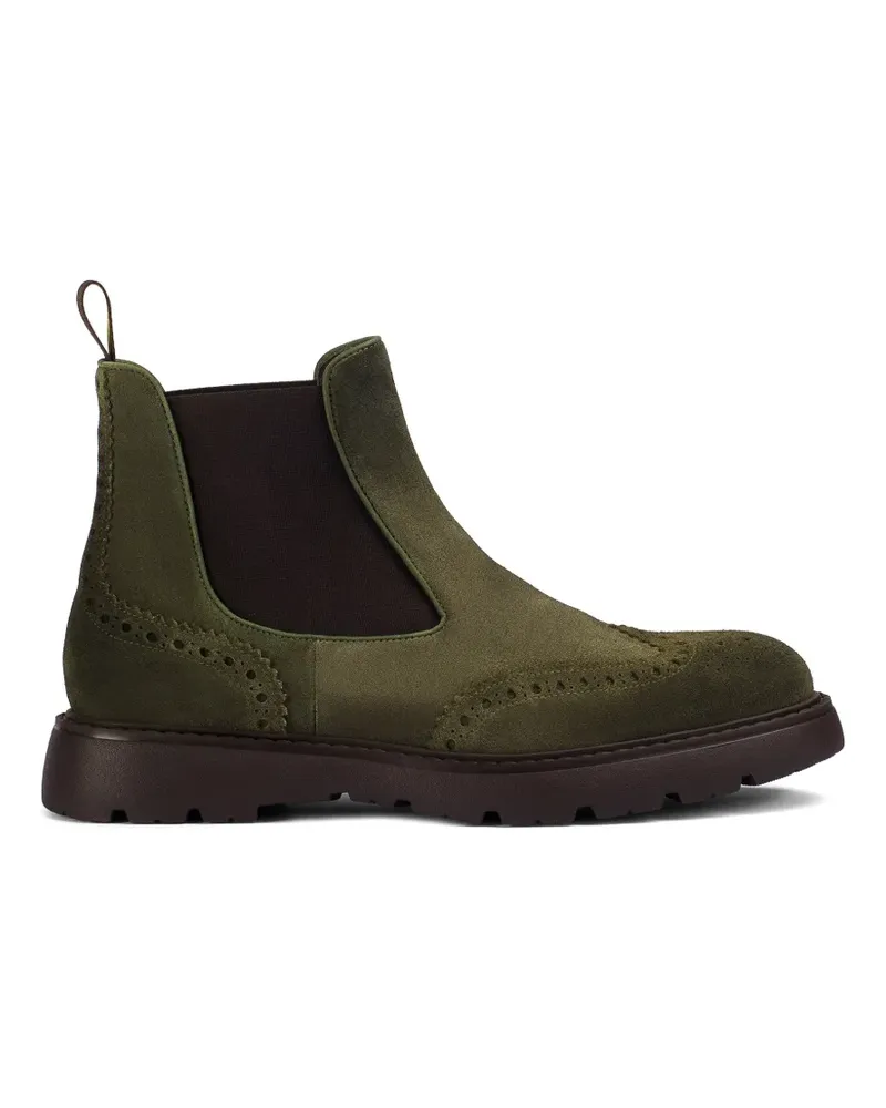 Doucal´s Wildlederstiefel mit Budapestermuster - Grün Grün