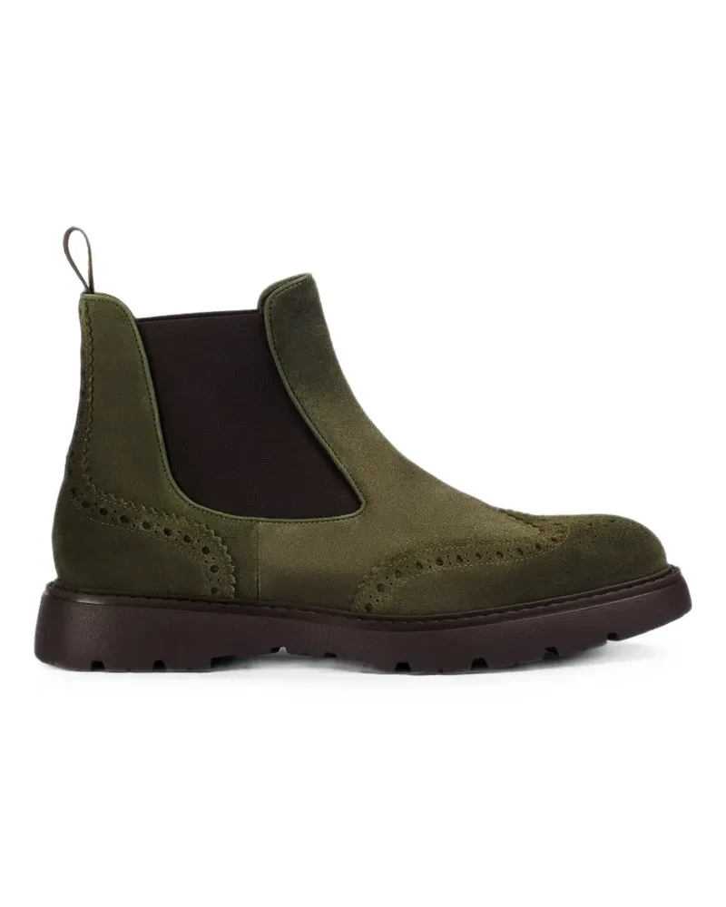 Doucal´s brogue suede ankle boots - Grün Grün