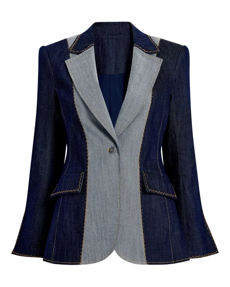 Cinq à Sept Sallie Jeansjacke mit Kontrasteinsätzen - Blau Blau