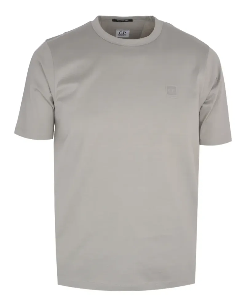 C.P. Company T-Shirt mit Logo-Patch - Grau Grau