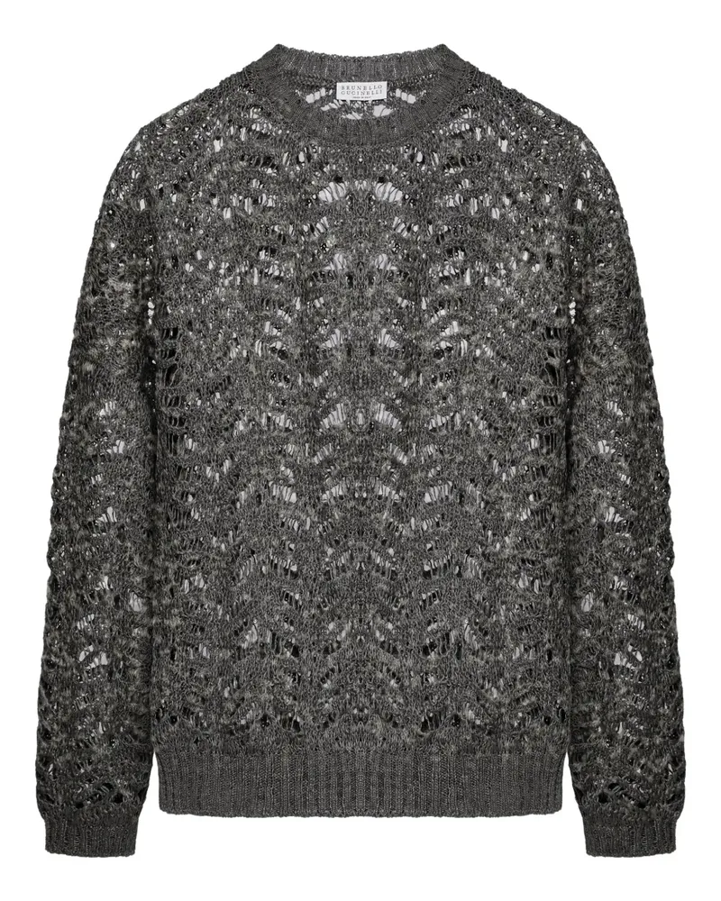 Brunello Cucinelli Pullover aus Leinen - Grau Grau