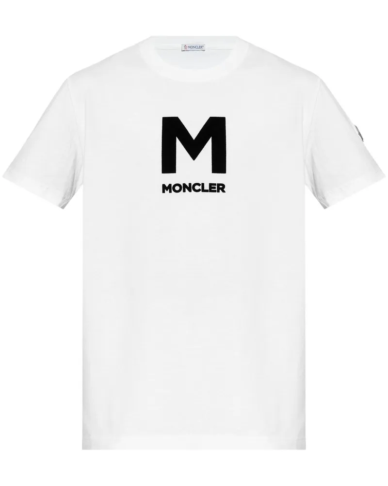 Moncler T-Shirt mit Logo-Print - Weiß Weiß