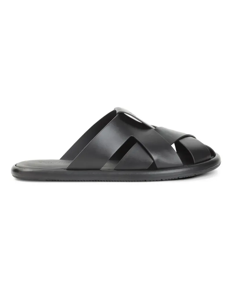 Giorgio Armani interwoven leather sandals - Schwarz Schwarz