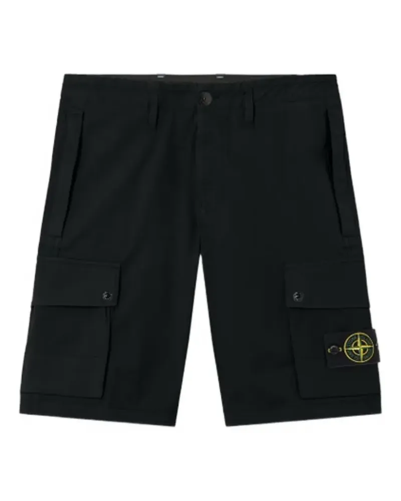 Stone Island Cargo-Shorts mit Kompass-Patch - Schwarz Schwarz