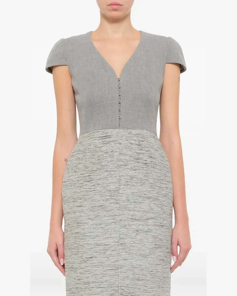 Alexander McQueen Kleid mit angeschnittenen Ärmeln - Grau Grau