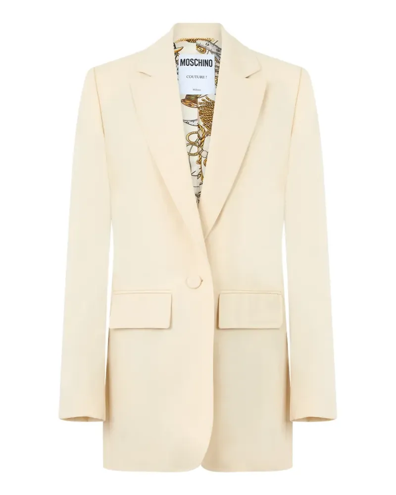 Moschino virgin wool single-breasted blazer - Nude Nude