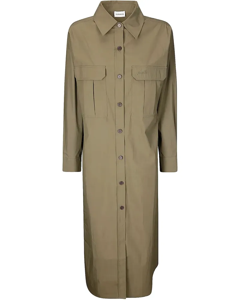 P.A.R.O.S.H. P.A.R.O H. Hemdkleid mit Knöpfen - Grün Grün