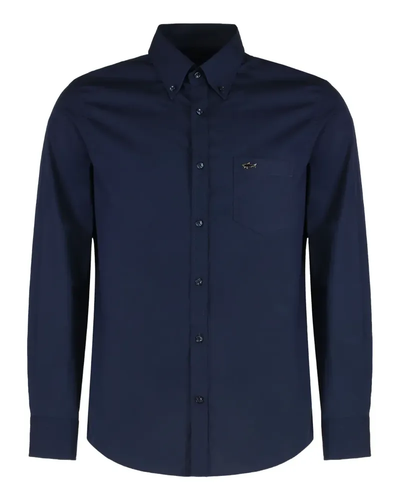 Paul & Shark Hemd mit Logo-Stickerei - 013 BLUE 013