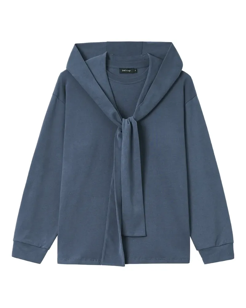 Tout a Coup Langarmshirt mit Schnürung - Blau Blau