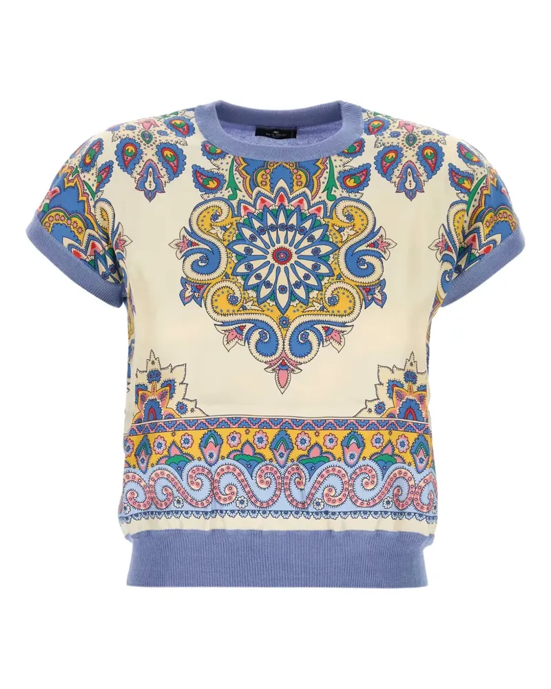 Etro Oberteil mit Paisley-Print - Blau Blau