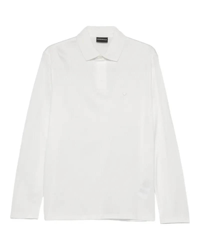 Emporio Armani Langärmeliges Poloshirt - Weiß Weiß