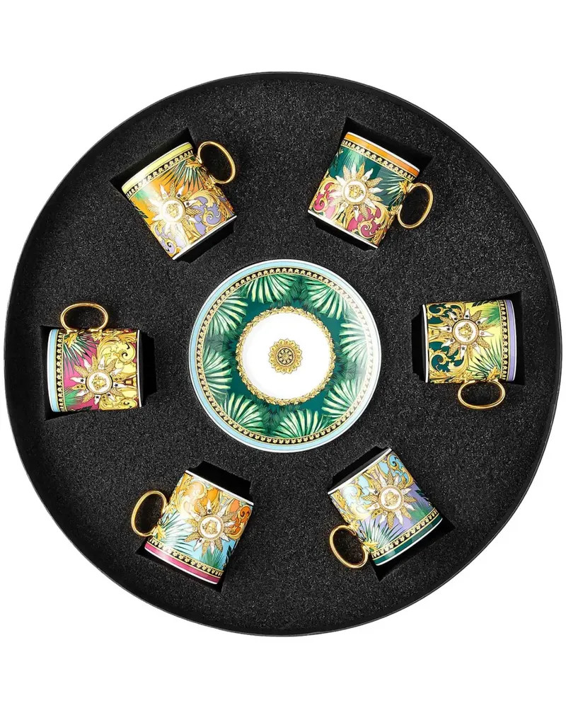 Versace x Rosenthal Sechsteiliges Jungle Animalier Espresso-Service - Gold Gold