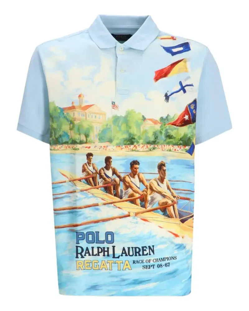 Ralph Lauren Poloshirt mit Print - Blau Blau