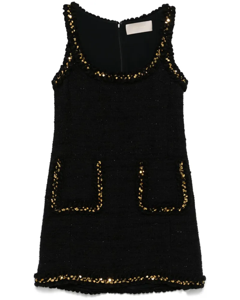 Elie Saab Besticktes Tweed-Minikleid - Schwarz Schwarz