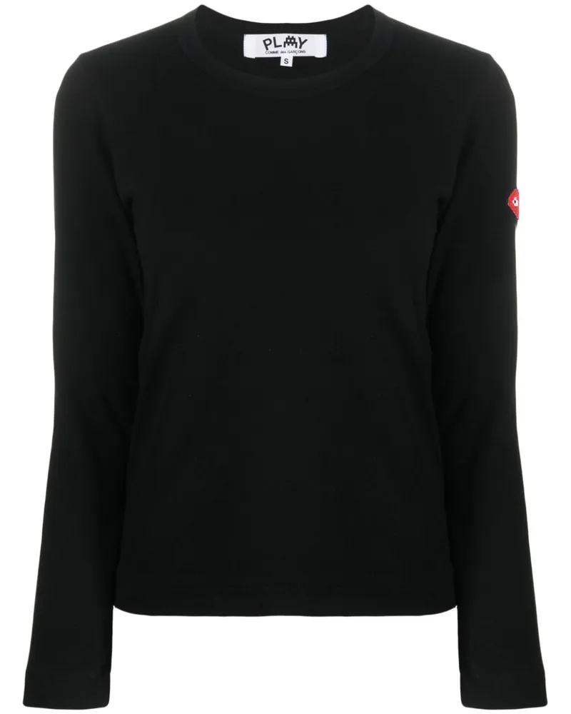 Comme des Garçons x The Artist Invader T-Shirt mit Pixel-Applikation - Schwarz Schwarz