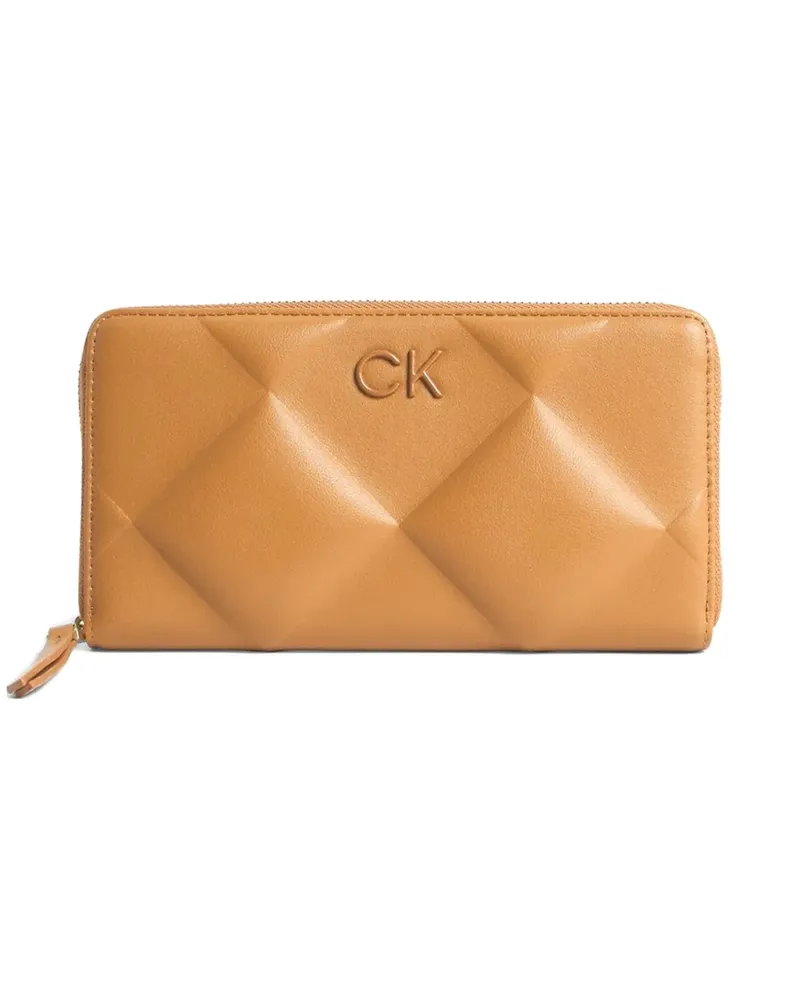Calvin Klein quilted zip-around wallet - Nude Nude