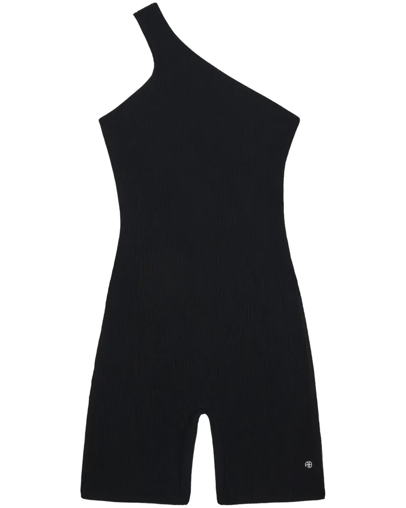 Anine Bing One-Shoulder-Jumpsuit - Schwarz Schwarz