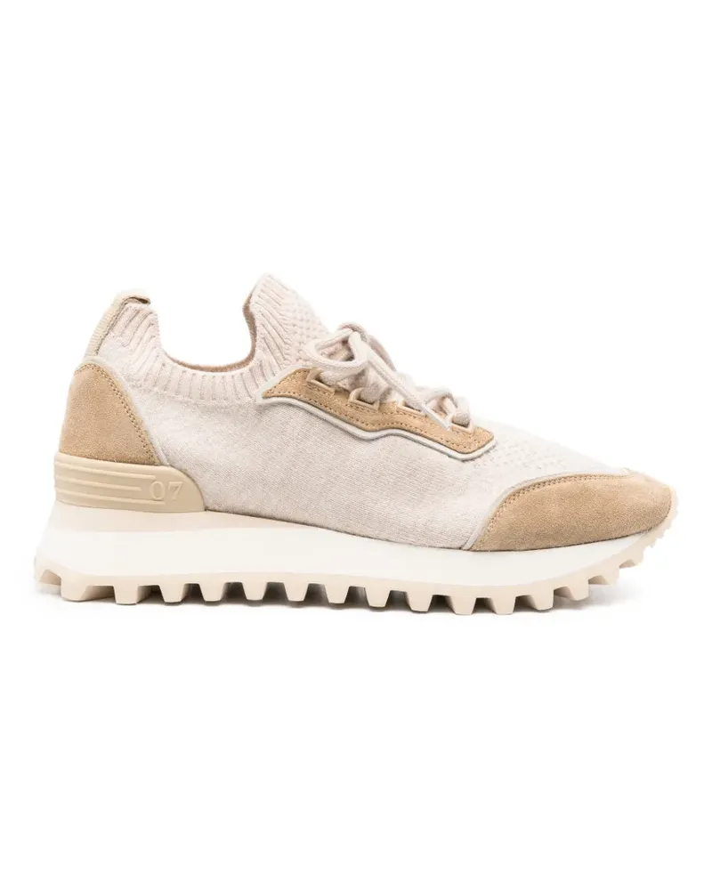 Eleventy Sneakers mit Wildledereinsätzen - Nude Nude