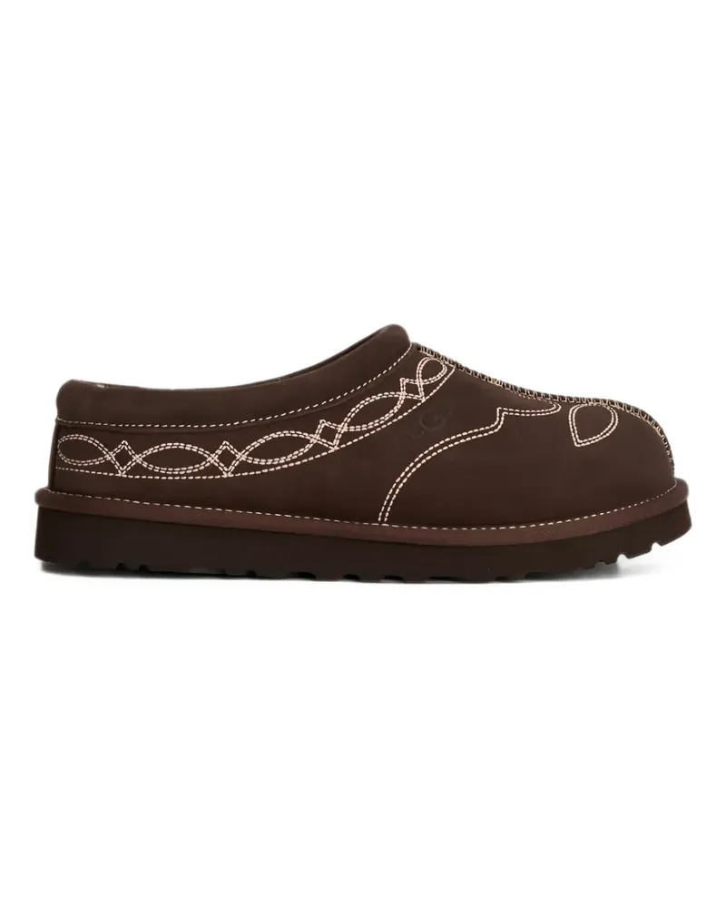 UGG Tasman embroidered slip-on slippers - Braun Braun