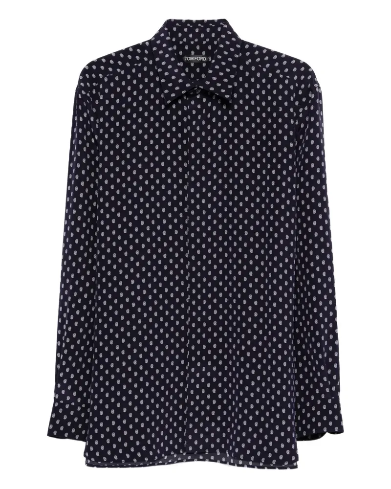 Tom Ford paisley-pattern shirt - Blau Blau