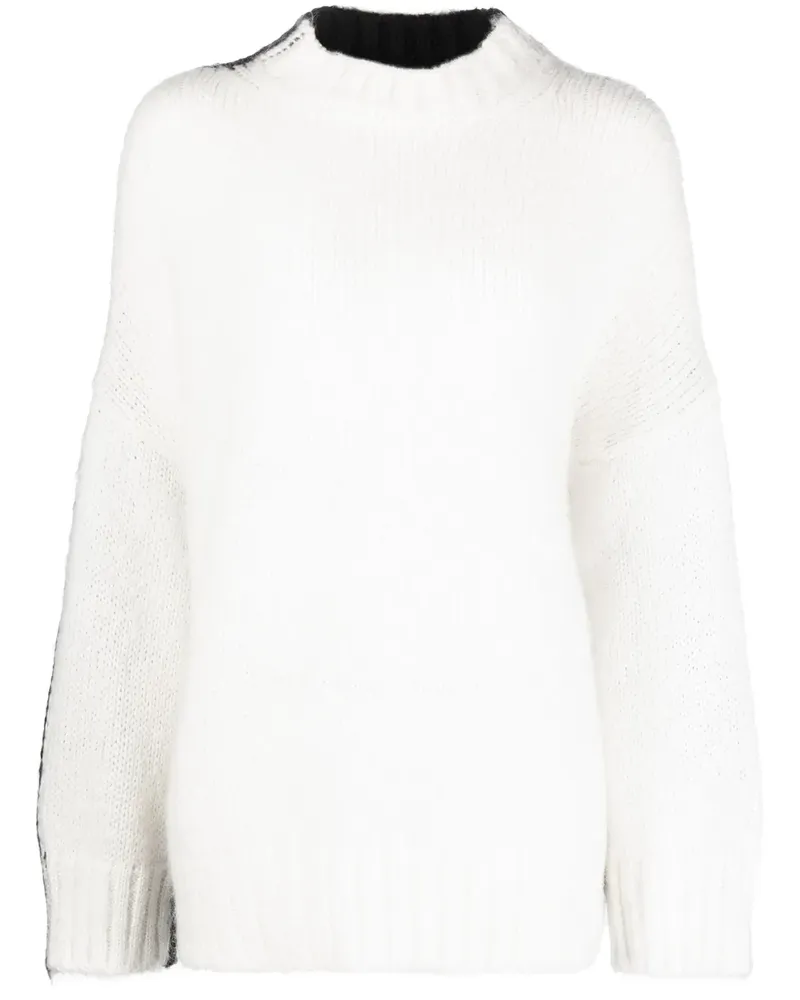 J.W.Anderson Pullover in Colour-Block-Optik - Weiß Weiß