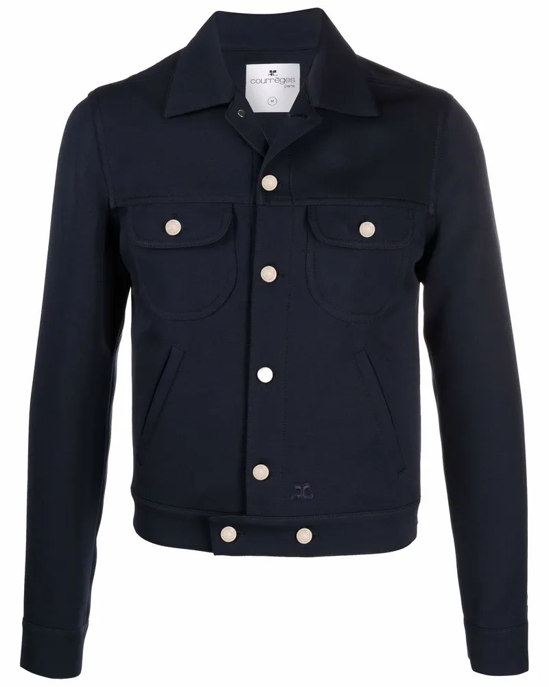 Courrèges Trucker-Jacke - Blau Blau