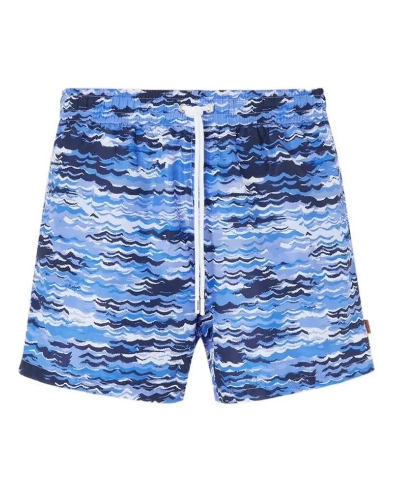Missoni Badeshorts mit Wellenmuster - Blau Blau