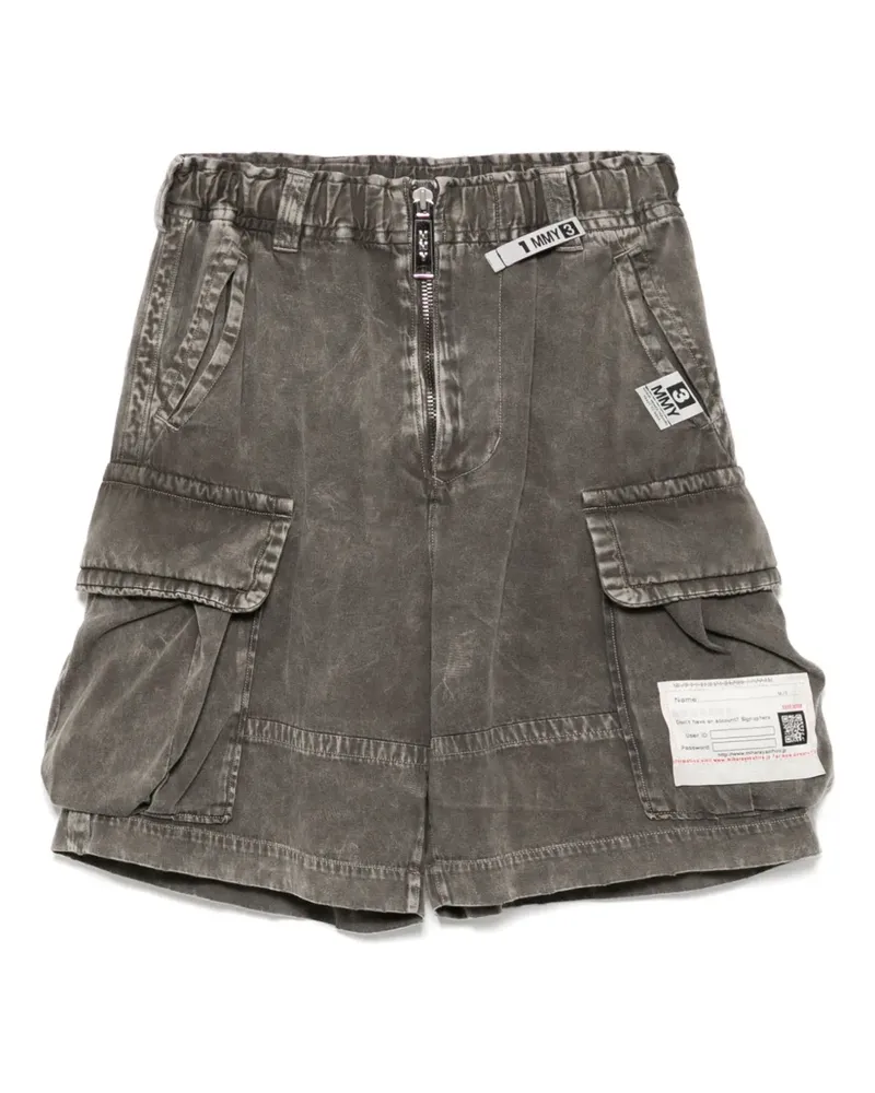 MIHARAYASUHIRO Ausgeblichene Cargo-Shorts - Grau Grau