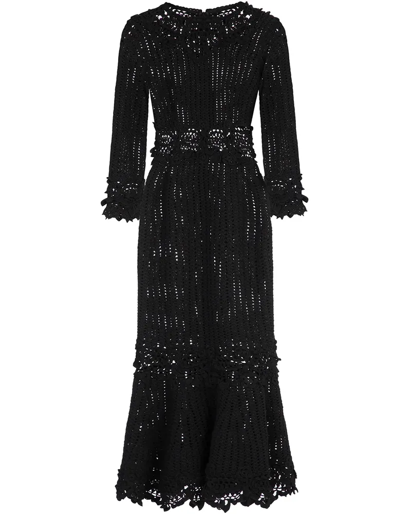 Dolce & Gabbana Klassisches Makramee-Kleid - Schwarz Schwarz