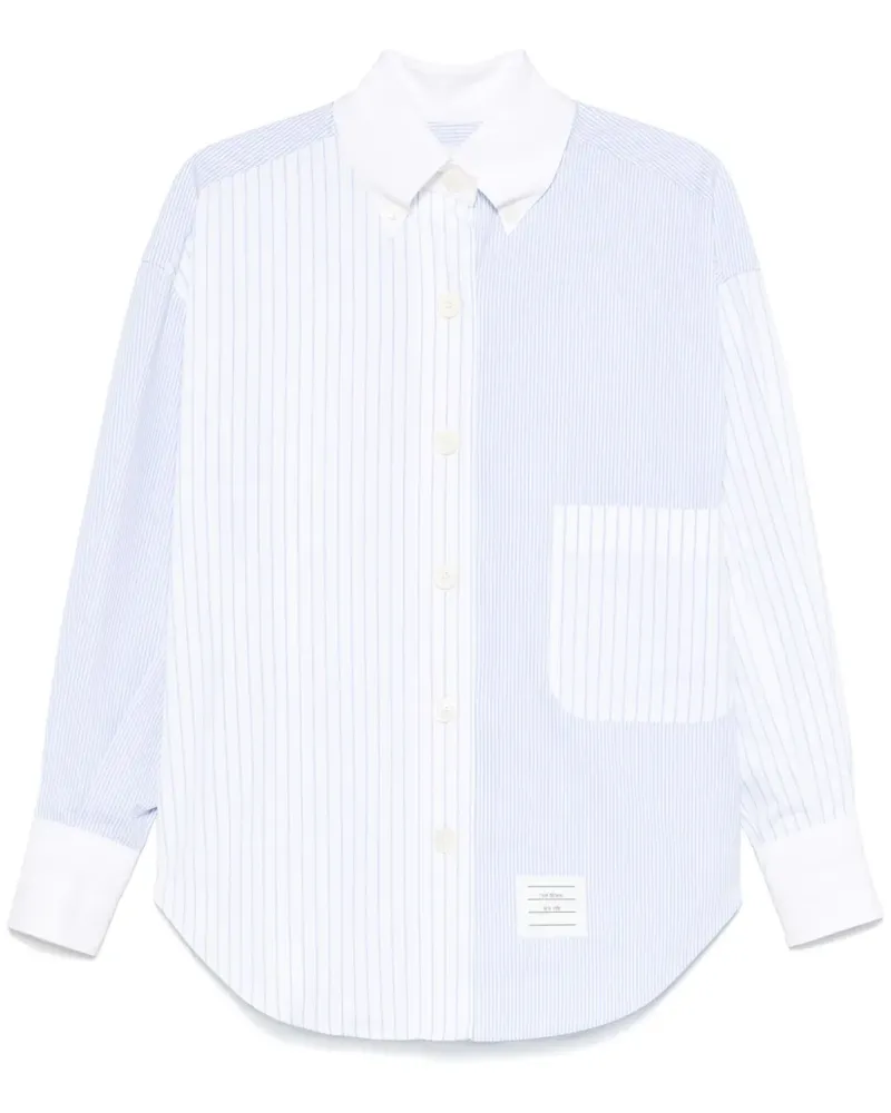 Thom Browne Popeline-Hemd mit Nadelstreifen - Blau Blau