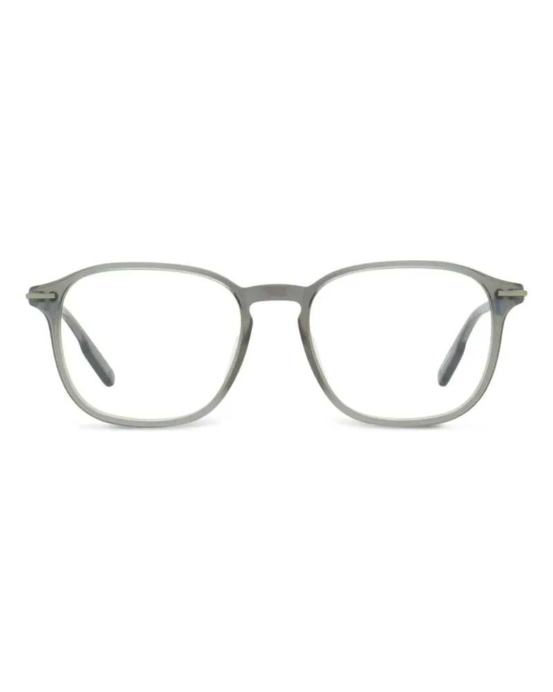 Ermenegildo Zegna Eckige Brille mit Schlüssellochausschnitt - Grau Grau