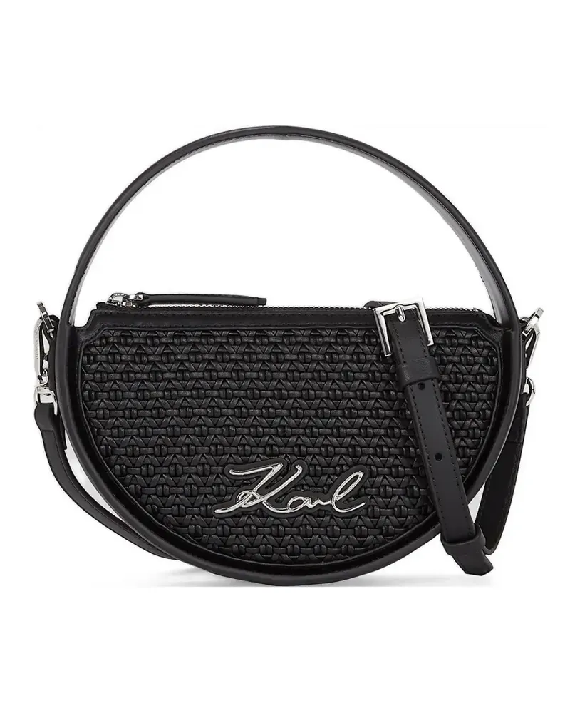 Karl Lagerfeld Shopper mit Logo-Schild - Schwarz Schwarz